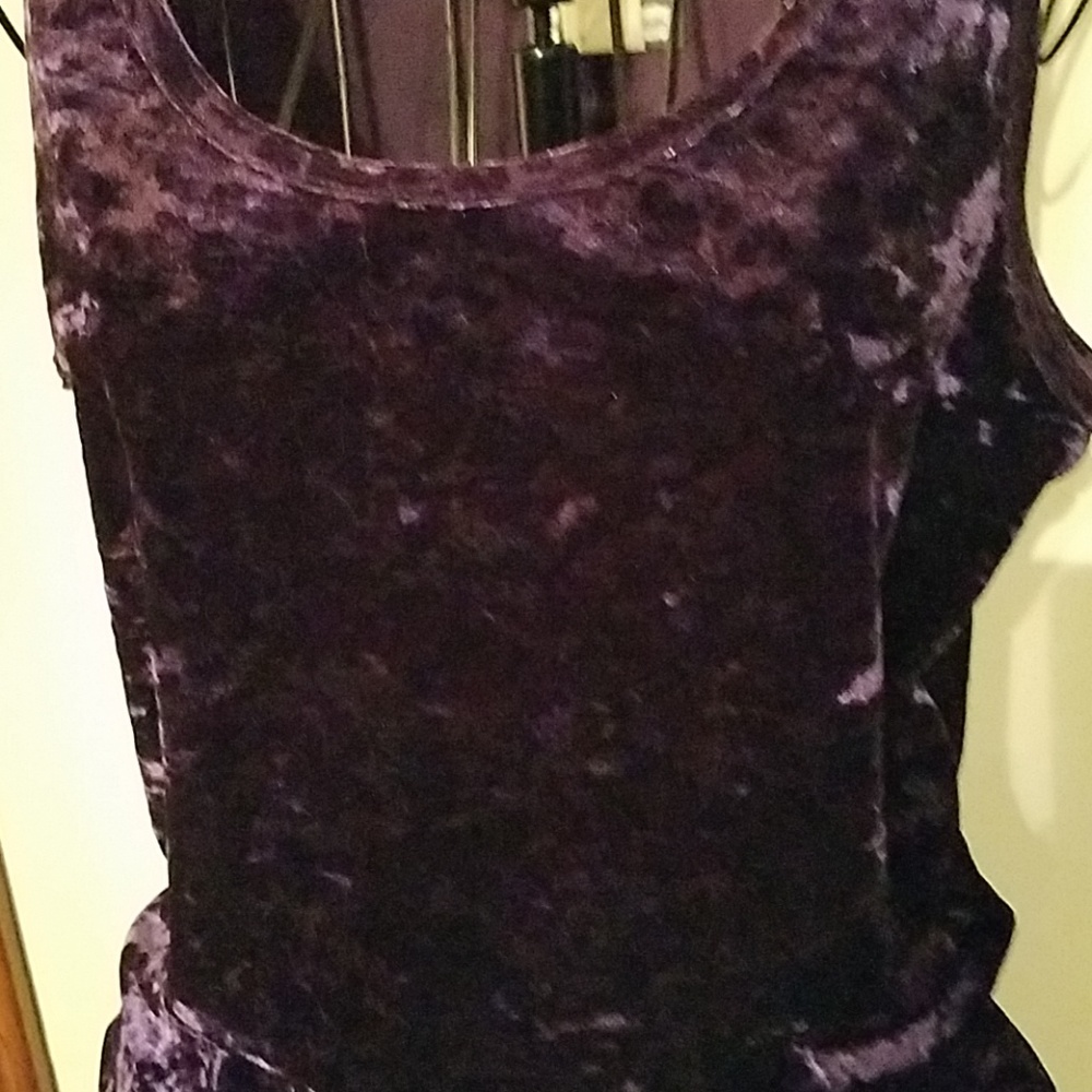 Aqua blues Velvet dress - Picture 2 of 2